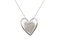 Necklace Comete Woman in White Gold Diamante GLB492